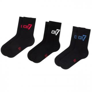 3pack dětské ponožky CR7 black Ostatní: 35/39