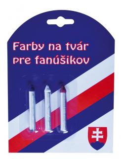 Fanouškovské barvy na obličej SR (Barvy na obličej v tužkách)