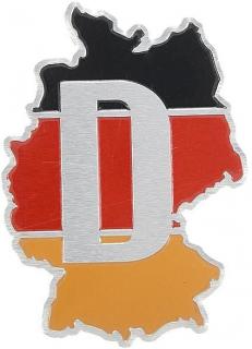 Samolepka 3D chrom barva - Německo (Car Sticker chrom colour 3D - Germany)