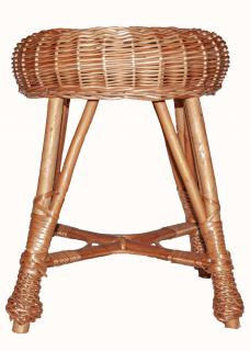 Proutěná stolička - taburet