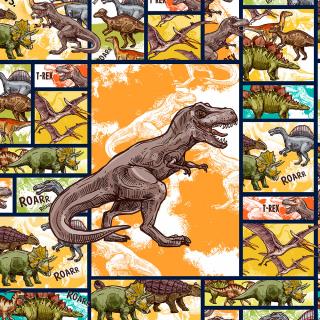 panel teplákovina Dinosauři