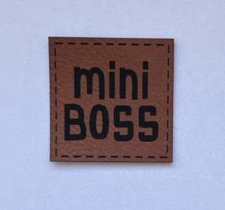 Štítek z koženky -Mini boss