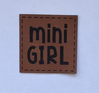 Štítek z koženky -Mini girl