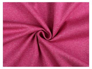 Zimní softshell s fleecem - tmavě růžová melír