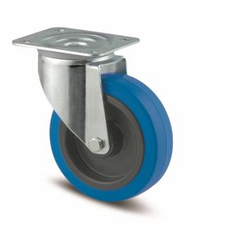 Kolečko s modrým běhounem 100 mm, otočné