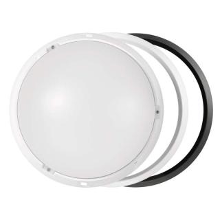 Bílé/černé LED svítidlo Emos ZURI 14W kruh přisazený teplá bílá IP54 120° ZM3130