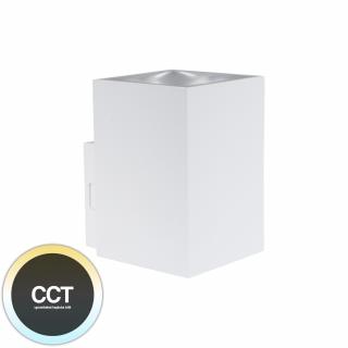 Bílé nástěnné svítidlo PITE 1SW 9W CCT jednostrané hranaté