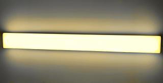 Bílé přisazené svítidlo BAGON 18W 60cm lineární IP44 Barva světla: Teplá bílá