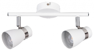 Bílé stropní bodové světlo ENALI EL-21 W pro 2x LED žárovku GU10 - bodovkový lustr 28762