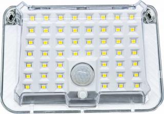 Bílé venkovní solární LED reflektor EMA s čidlem pohybu 5W neutrální bílá GXSO018