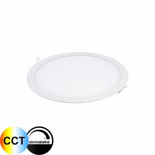 Bílý kulatý LED panel DUAL CCT 24V 12W vestavný stmívatelný 24LW12