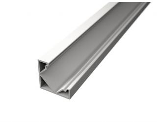 COR1 - bílý rohový hliníkový profil 18x18mm masivní chladící LED ALU lišta pro LED pásek Varianta profilu: 1m profil bez krytu