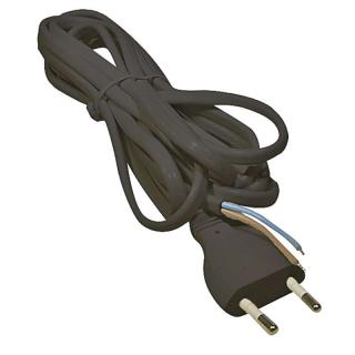 Dvojžilový napájecí kabel 2x0,75mm 3metry bílá/černá flexo šňůra se zástrčkou Barva produktu: Černá
