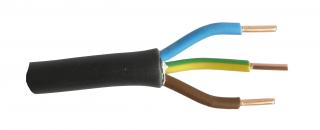 Kabel CYKY-J 3x1,5 hnědá/modrá/zelenožlutá