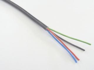 Kabel RGB kulatý velký 4x0,5mm Barva produktu: Černá