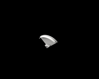 Koncovka k profilu R5-W bílá Varianta koncovky: Kulatá plná