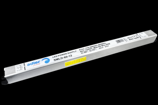 LED napájecí zdroj ADLER 12V 60W 5A SLIM trafo pro LED pásky IP67 SMLD-60-12