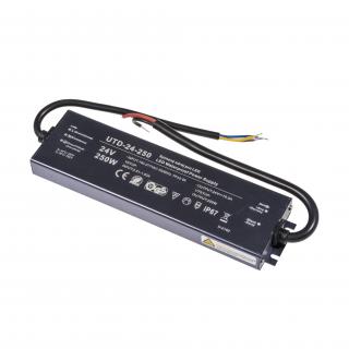 LED napájecí zdroj slim UTD 24V 250W 10,5A pro LED pásky - voděodolné trafo IP67 - Záruka 5let 056354