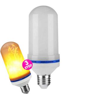 LED ohnivá žárovka FLAME 9W 3-step s efektem plamene E27