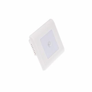 LED svítidlo bílé PIR-RAN-W 0,6W orientační vestavné světlo se senzorem Barva světla: Denní bílá
