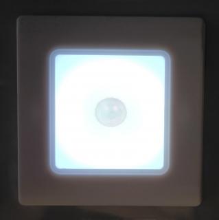 LED svítidlo černé PIR-RAN-B 0,6W orientační vestavné světlo se senzorem Barva světla: Studená bílá
