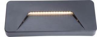 LED venkovní svítidlo GREENLUX SIDE 20 3W GRAY 4000K hranaté přisazené, neutrální bílá GXPS088
