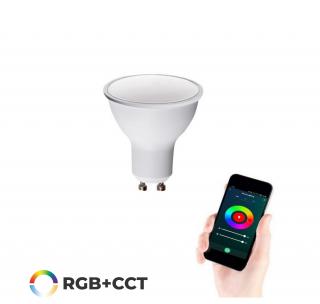 LED žárovka Kanlux SMART 4,7W GU10 RGB+CCT Bluetooth TUYA 33643