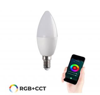 LED žárovka Kanlux SMART 5W E14 C37 RGB+CCT Bluetooth TUYA 33644