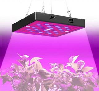 LED závěsný panel GROW 11W černý pro pěstování rostlin 20x20cm černý