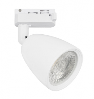 Lištové svítidlo AIKO 10W bílé 1F 3000K teplá bílá - kolejnicové bodové LED světlo reflektor