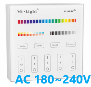 MiBOXER - 4KR RF nástěnný ovladač 230V pro RGB+CCT Mi-Light T4