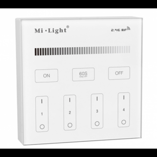 MiBOXER - 4KR RF nástěnný ovladač 2xAAA pro jednobarevné osvětlení Mi-Light B1