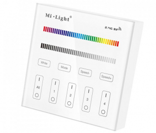 MiBOXER - 4KR RF nástěnný ovladač 2xAAA pro RGB nebo RGBW Mi-Light B3