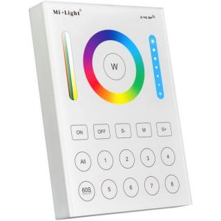 MiBOXER N8 RF nástěnný ovladač pro RGB+CCT pásky žárovky a panely včetně napájecího zdroje Mi-Light B8