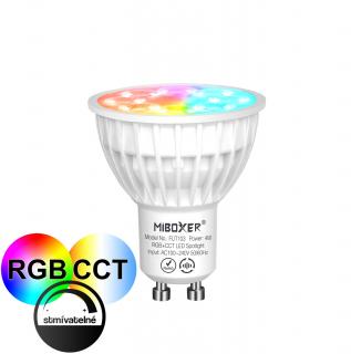 MiBOXER RF LED žárovka GU10 4W barevná RGB+CCT a bílá DUAL White Mi-Light
