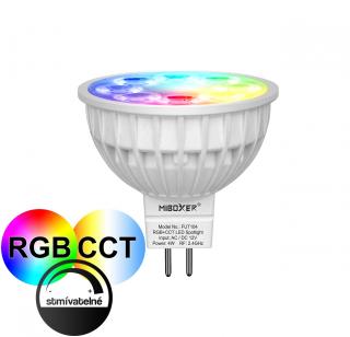 MiBOXER RF LED žárovka MR16 12V 4W barevná RGB+CCT a bílá DUAL White Mi-Light