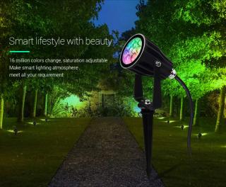 MiBOXER záhradní zapichovací reflektor 6W RGB+CCT na RF dálkové ovládání Mi-Light FUTC04