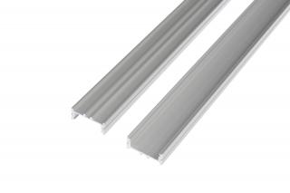 N11 stříbrný široký nástěnný hliníkový profil 30x12mm - chladící ALU přisazená lišta pro LED pásek Varianta profilu: 1m profil bez krytu