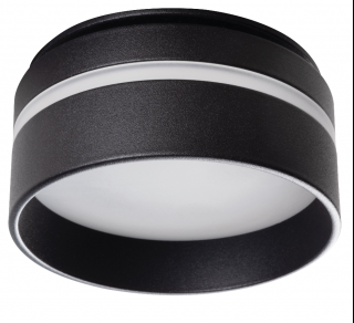 Ozdobná objímka světelný prstenec GOVIK černá pro LED žárovky GU10 a MR16