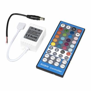 Přijímač a dálkový ovladač RGBW-RF40B pro barevné LED pásky 8A