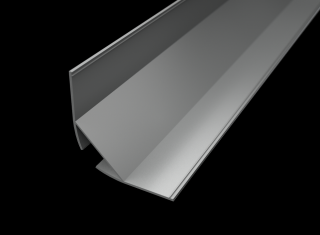 R15-S stříbrný široký rohový hliníkový profil 30x30mm - chladící ALU lišta pro LED pásek se sklonem 45° Varianta profilu: 2m profil bez krytu
