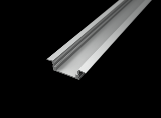 RC1-S stříbrný vestavný hliníkový profil - chladící ALU zapuštěná lišta pro LED pásky Varianta profilu: 1m profil bez krytu