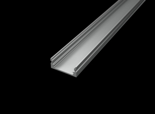 SF1-S stříbrný - nástěnný hliníkový profil 17x8mm - chladící LED ALU přisazená lišta pro LED pásek Varianta profilu: Profil 1metr