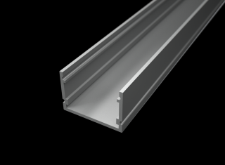 SF7-S stříbrný - nástěnný hliníkový profil široký 30x20mm - chladící LED ALU přisazená lišta pro LED pásek Varianta profilu: 1m profil bez krytu