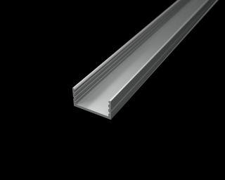 SF8-S / SF9-S stříbrný - nástěnný hliníkový profil 20x10mm ALU přisazená lišta pro LED pásek Varianta profilu: 2m profil bez krytu