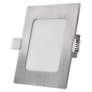 Stříbrné LED vestavné svítidlo NEXXO 7W čtvercové se změnou CCT