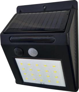 Venkovní solární LED reflektor EMA s čidlem pohybu 3W neutrální bílá GXSO002