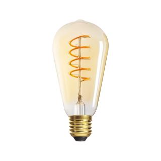 XLED žárovka VINTAGE E27 4W FILAMENT extra teplá žlutá EDISON RETRO ST64 Vintage 33517