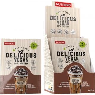 Delicious Vegan Protein - 450 g, čoko - lískový ořech Barva: čoko - lískový ořech, Velikost: 5x 30 g