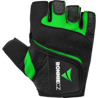 Fitness rukavice Ronnie.cz Easy Workout (zelené) - 1 pár, XXS - zelené Barva: XXS - zelené, Velikost: 1 pár